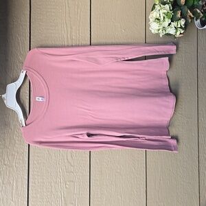 HWOKEFEIYU Womens Long Sleeve Stretch Slim Round Neck Ribbed Basic Shirts XXL